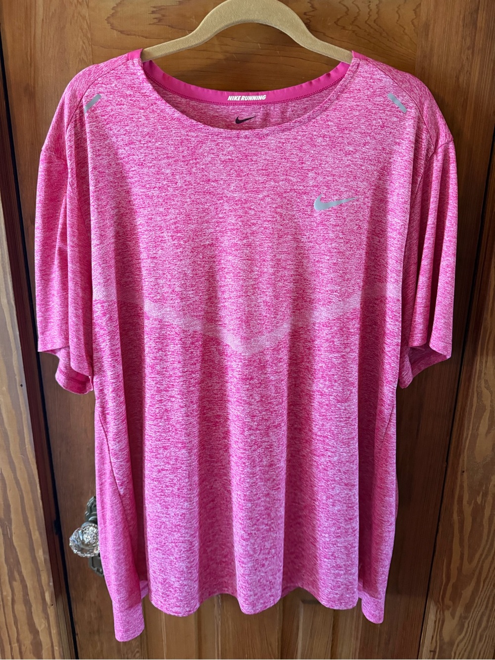Nike Pink Heather Dri-FIT Running Shirt